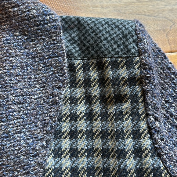 Vtg Canvasbacks mixed media sweater blazer. - Picture 3 of 6